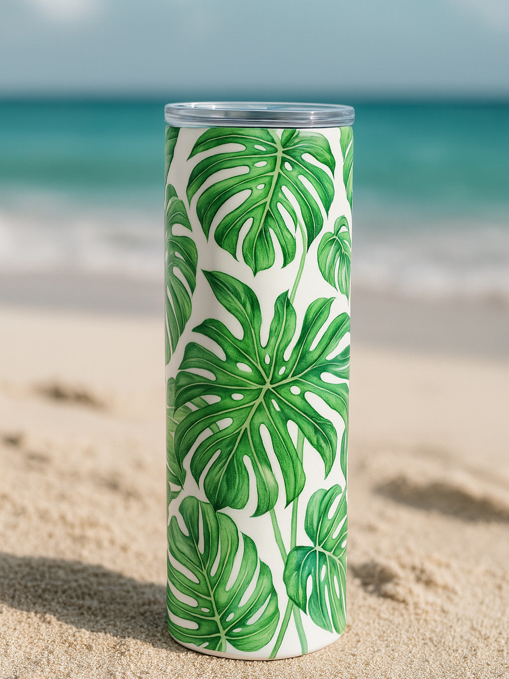 Monstera Leaves 20oz Skinny Tumbler