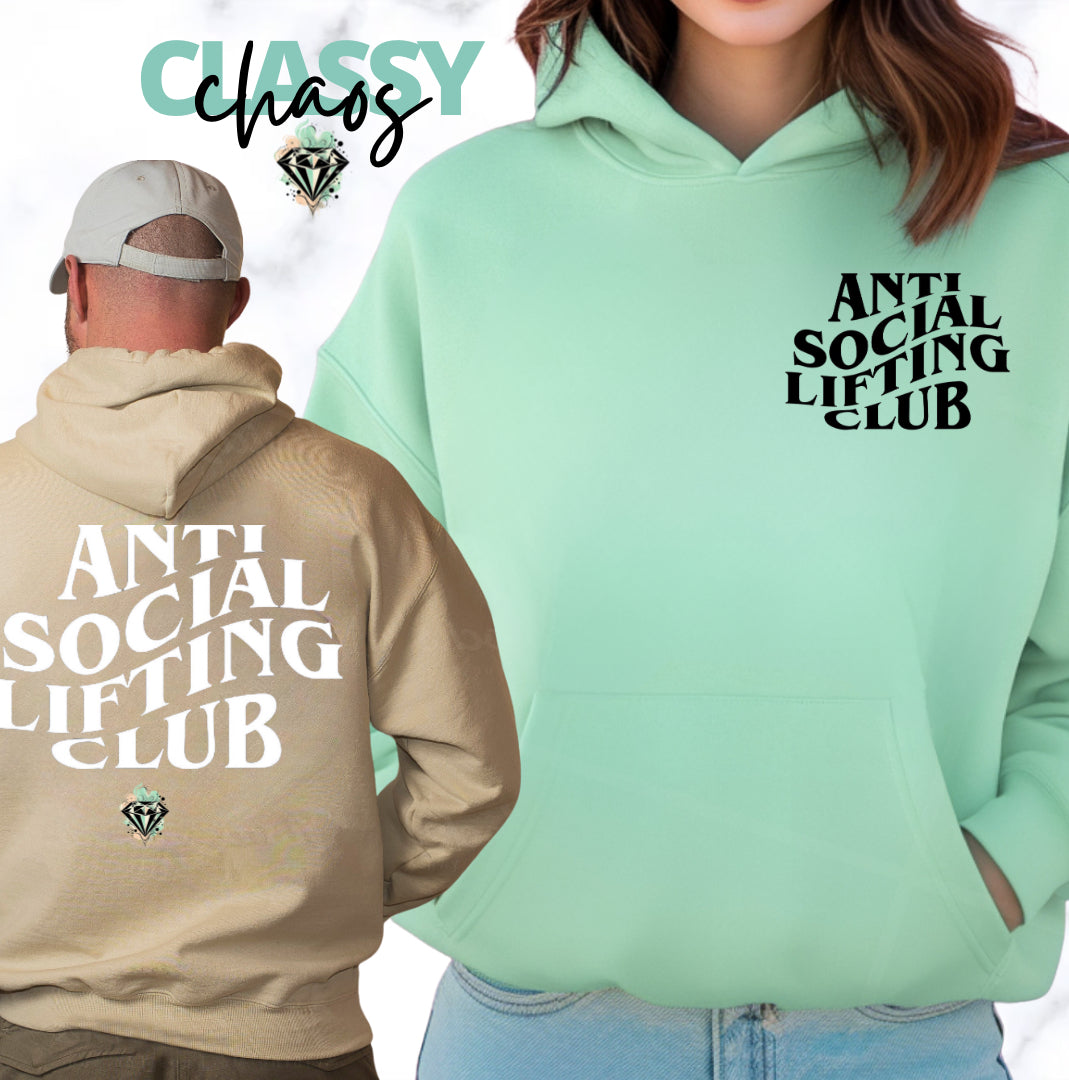 Unisex- Anti Social Lifting Hoodie