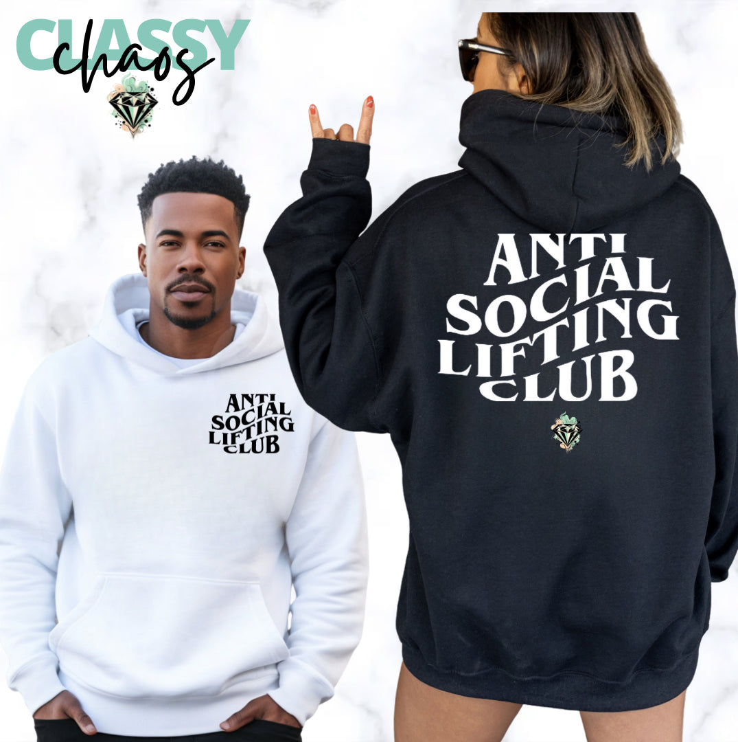 Unisex- Anti Social Lifting Hoodie