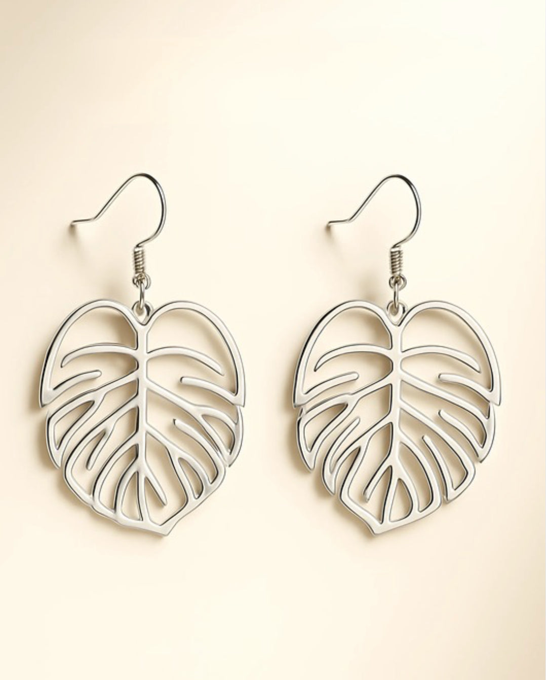 Elegant Monstera Leaf Drop Earrings