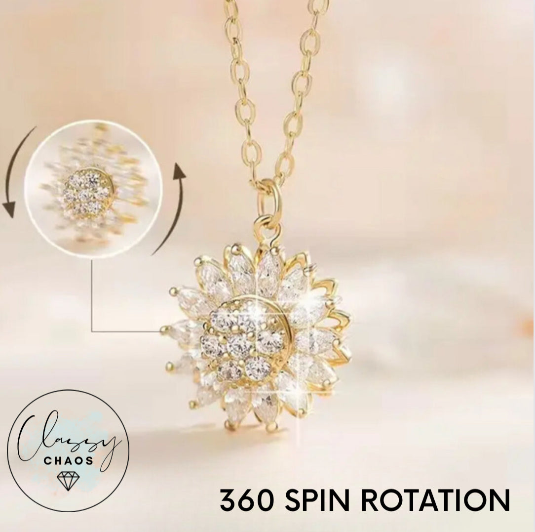 Calming Spinning Flower Necklace
