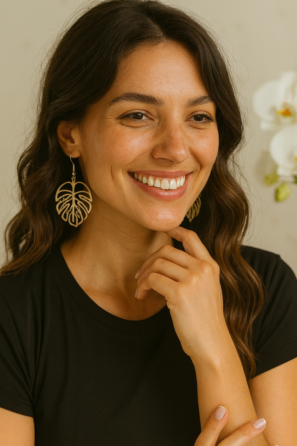 Elegant Monstera Leaf Drop Earrings